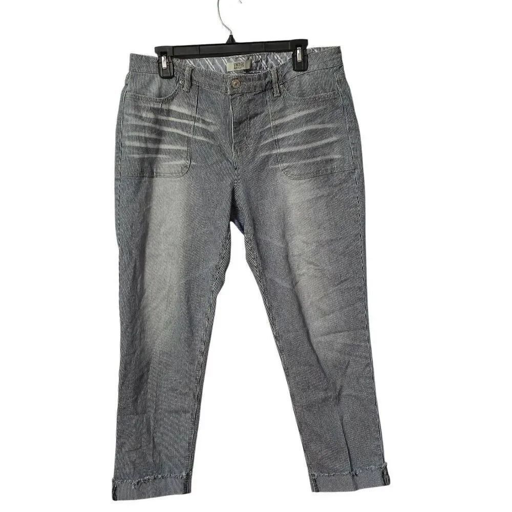 Vintage America Train Stripe Cropped Jeans